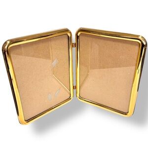 Vintage Gold Brass Photo Frames Double Hinged 8x10 Picture Frame